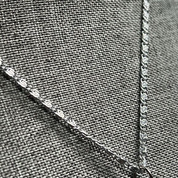 Cross Necklace Dangle Earring Set Vintage Art Glass Clear Blue Religious - Picture 7 of 7